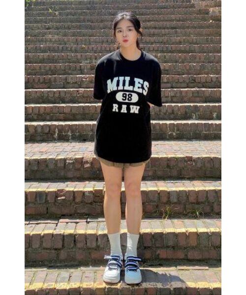 THE MILE（ザマイル）の「MILES 98 RAW CREW [BLACK]（Tシャツ/カットソー・メンズ・その他・LARGE/MEDIUM/SMALL/X-LARGE/X-SMALL）」の5枚目の写真