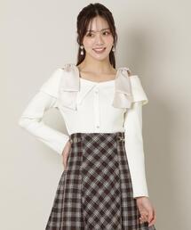 WILLSELECTION（ウィルセレクション）の「リボンオフショルニットプルオーバー（ニット/セーター）」