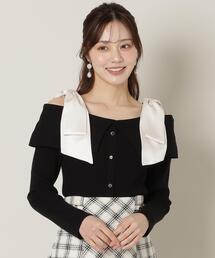 WILLSELECTION | リボンオフショルニットプルオーバー(ニット/セーター)