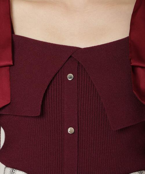 WILLSELECTION（ウィルセレクション）の「リボンオフショルニットプルオーバー（ニット/セーター・レディース・ブラック/ボルドー/グレー/オフホワイト・FREE）」の13枚目の写真