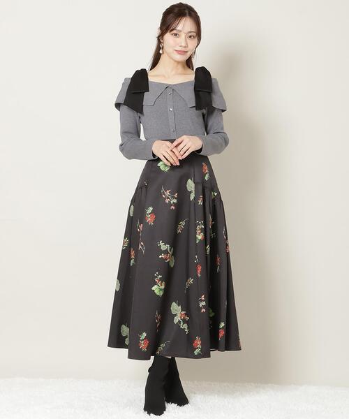 WILLSELECTION（ウィルセレクション）の「リボンオフショルニットプルオーバー（ニット/セーター・レディース・ブラック/ボルドー/グレー/オフホワイト・FREE）」の22枚目の写真