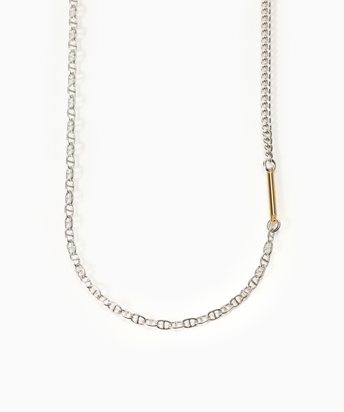 Jieda(ジエダ)の「JIEDA / ジエダ THIN SWITCHING NECKLACE(ネックレス・メンズ・シルバー・FREE)」の1枚目の写真