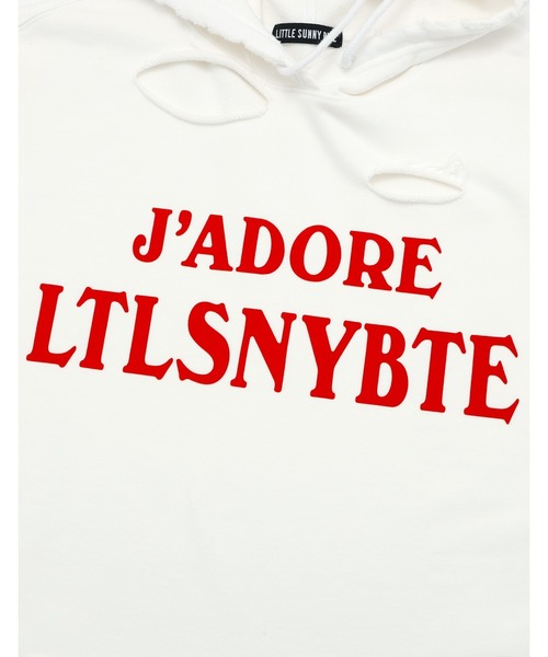 Little sunny bite(リトルサニーバイト)の「【Little Sunny Bite】Jadore LSB hoodie(パーカー・レディース・ブルー/ブラック/ホワイト・MEDIUM/SMALL)」の4枚目の写真