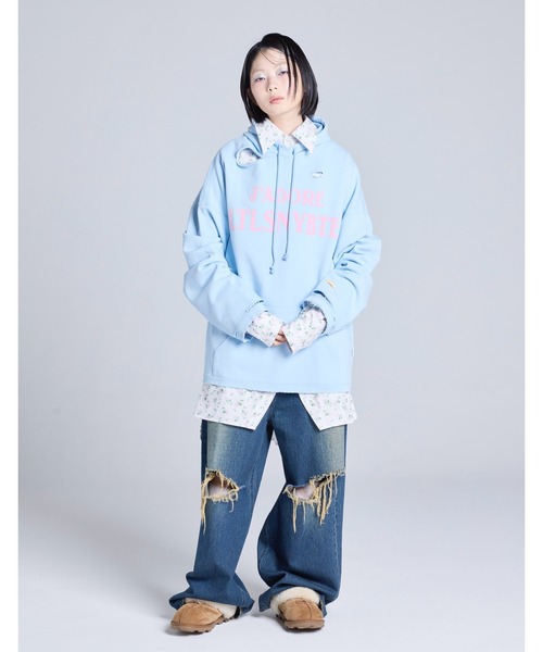 Little sunny bite(リトルサニーバイト)の「【Little Sunny Bite】Jadore LSB hoodie(パーカー・レディース・ブルー/ブラック/ホワイト・MEDIUM/SMALL)」の22枚目の写真