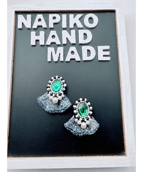 tone（トーン）の「【NAPIKO】デニムピアス(MA)（ピアス（両耳用）・レディース・B/A/E/D/C/F/その他8/その他10/その他13/その他1/その他2/その他3/その他5/その他11/その他4/その他7/その他9/その他12/その他6/その他14/その他15/その他16・FREE）」の4枚目の写真