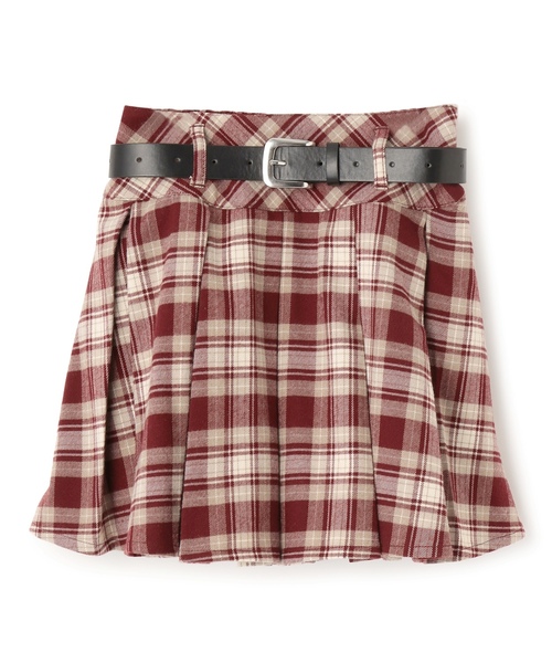 LOVETOXIC(ラブトキシック)の「【起毛】ベルトつきチェックプリーツスカート(スカート・キッズ・ブラック/ベージュ/レッド/ネイビー・M:150cm/130cm/S:140cm/L:160cm)」の17枚目の写真