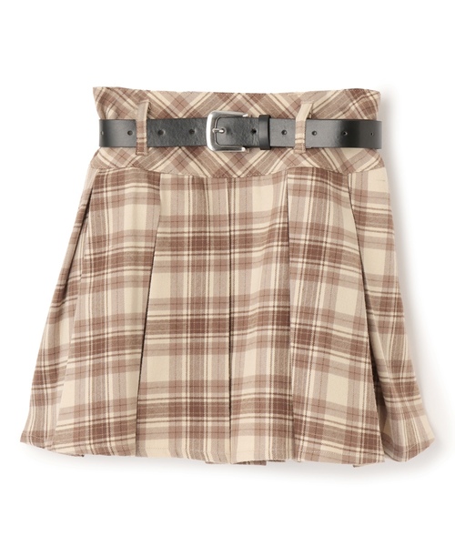 LOVETOXIC(ラブトキシック)の「【起毛】ベルトつきチェックプリーツスカート(スカート・キッズ・ブラック/ベージュ/レッド/ネイビー・M:150cm/130cm/S:140cm/L:160cm)」の18枚目の写真