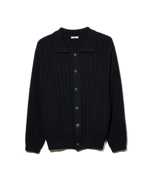 ZNO(ジーアンドオー)の「クロシェニットカーディガン(ブラック)(カーディガン/ボレロ・メンズ・その他・LARGE/MEDIUM)」の1枚目の写真