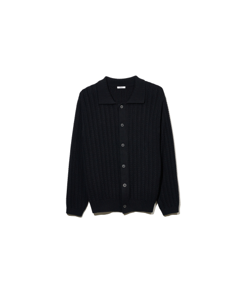 ZNO(ジーアンドオー)の「クロシェニットカーディガン(ブラック)(カーディガン/ボレロ・メンズ・その他・LARGE/MEDIUM)」の2枚目の写真