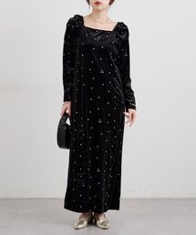 SHENERY | ベロア刺繍ワンピース(ワンピース)