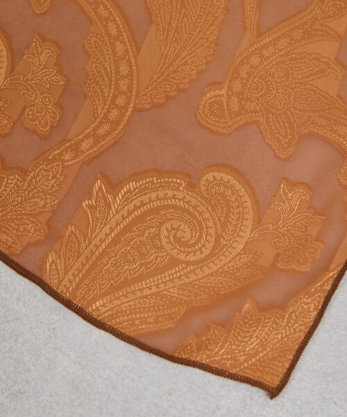 GALLARDAGALANTE（ガリャルダガランテ）の「シフォンジャガードスカーフ（バンダナ/スカーフ・レディース・オフホワイト/オレンジ・FREE）」の11枚目の写真