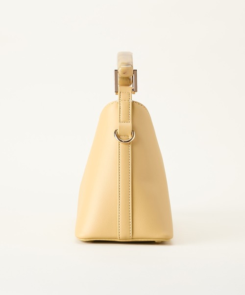 LE VERNIS（ル・ベルニ）の「LE VERNIS(ル・ベルニ) 【オケージョン対応】Marble horn SQ bag（ハンドバッグ・レディース・ブルー/ブラック/イエロー・FREE）」の4枚目の写真