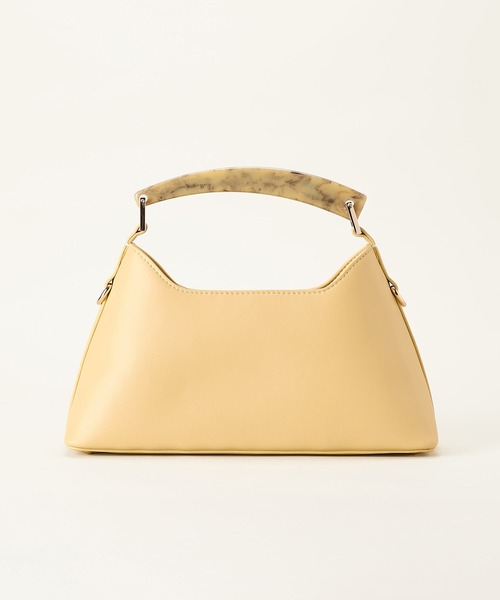 LE VERNIS（ル・ベルニ）の「LE VERNIS(ル・ベルニ) 【オケージョン対応】Marble horn SQ bag（ハンドバッグ・レディース・ブルー/ブラック/イエロー・FREE）」の5枚目の写真