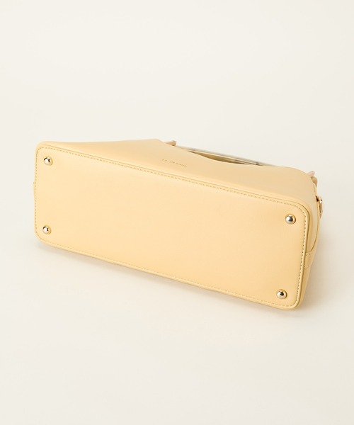 LE VERNIS（ル・ベルニ）の「LE VERNIS(ル・ベルニ) 【オケージョン対応】Marble horn SQ bag（ハンドバッグ・レディース・ブルー/ブラック/イエロー・FREE）」の8枚目の写真