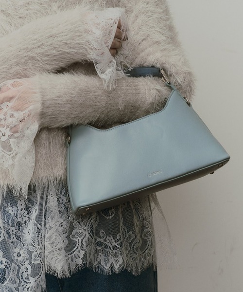 LE VERNIS（ル・ベルニ）の「LE VERNIS(ル・ベルニ) 【オケージョン対応】Marble horn SQ bag（ハンドバッグ・レディース・ブルー/ブラック/イエロー・FREE）」の16枚目の写真