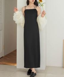 hinari（ヒナリ）の「Iラインリブキャミワンピース（ワンピース）」