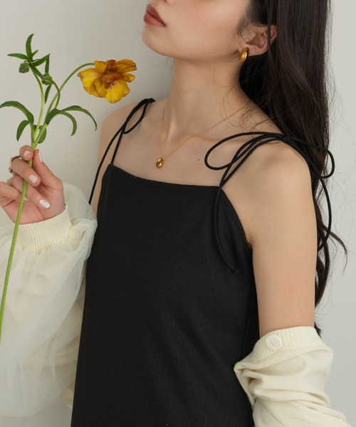 hinari(ヒナリ)の「Iラインリブキャミワンピース(ワンピース・レディース・ブラック/ブラウン・SMALL/X-SMALL/FREE)」の19枚目の写真
