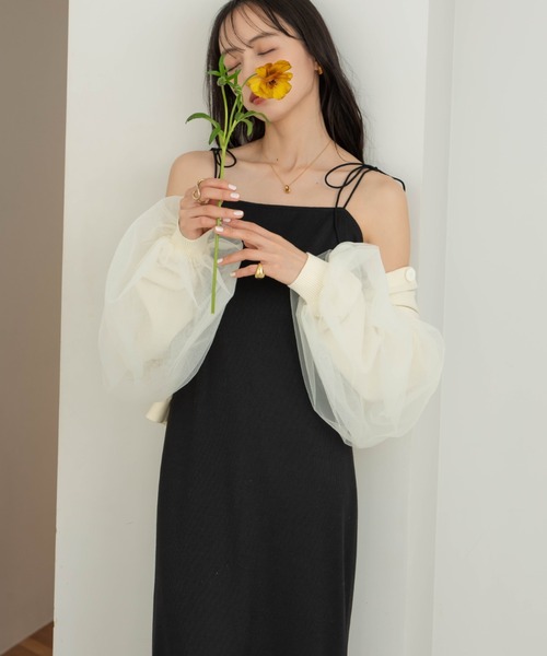 hinari(ヒナリ)の「Iラインリブキャミワンピース(ワンピース・レディース・ブラック/ブラウン・SMALL/X-SMALL/FREE)」の18枚目の写真