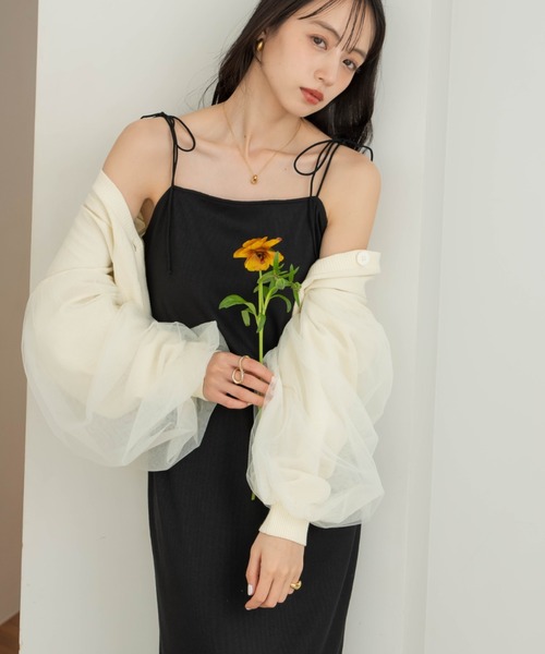 hinari(ヒナリ)の「Iラインリブキャミワンピース(ワンピース・レディース・ブラック/ブラウン・SMALL/X-SMALL/FREE)」の22枚目の写真