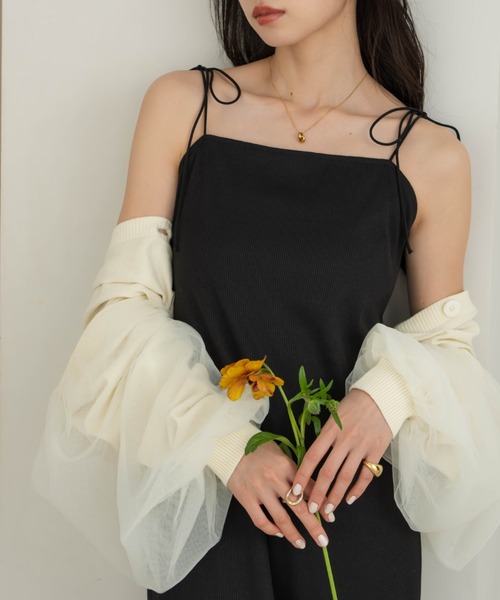 hinari(ヒナリ)の「Iラインリブキャミワンピース(ワンピース・レディース・ブラック/ブラウン・SMALL/X-SMALL/FREE)」の14枚目の写真