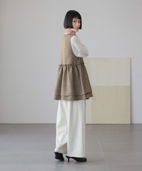 LOWRYS FARM（ローリーズファーム）の「メランジツイルベスト　593590（ベスト・レディース・チャコールグレー/ブラウン/ネイビー/グレー・FREE）」の22枚目の写真