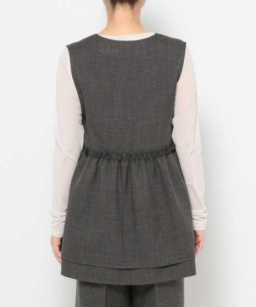 LOWRYS FARM（ローリーズファーム）の「メランジツイルベスト　593590（ベスト・レディース・チャコールグレー/ブラウン/ネイビー/グレー・FREE）」の16枚目の写真