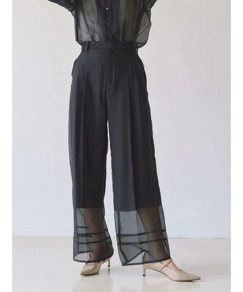 TONAL（トーナル）の「シアー2タックワイドパンツ（その他パンツ・レディース・ブルー/ブラウン/ブラック・MEDIUM/SMALL）」の17枚目の写真