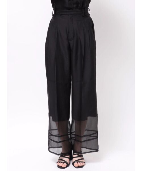 TONAL（トーナル）の「シアー2タックワイドパンツ（その他パンツ・レディース・ブルー/ブラウン/ブラック・MEDIUM/SMALL）」の12枚目の写真