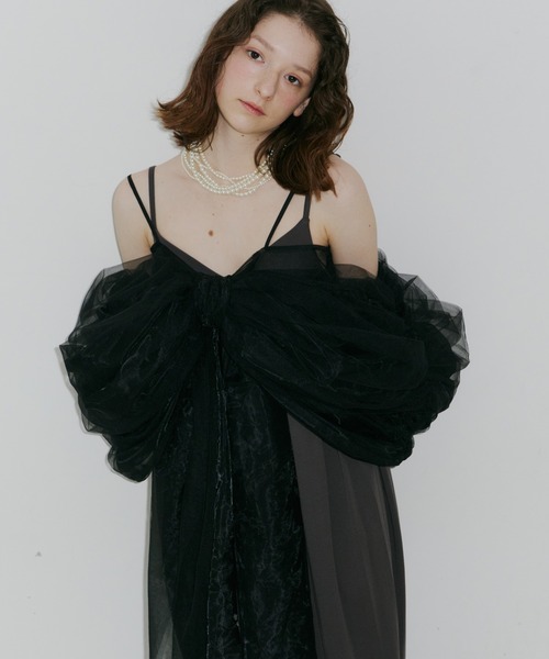 J1U by LA BELLE ETUDE(ジユウバイラベルエチュード)の「candyリボンビスチェ(シャツ/ブラウス・レディース・ブラック/ピンク/ホワイト/ライトブルー・FREE)」の3枚目の写真