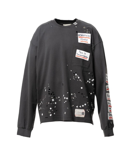 新品　メゾン　ミハラヤスヒロ　スタッズシャツ Embellished Sticker Long Sleeve T-shirt（Tシャツ/カットソー