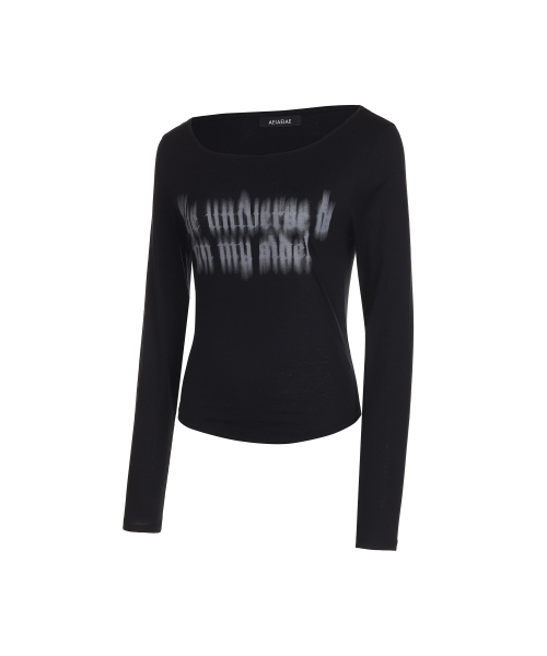 AEIAEIAE（エイエイエ）の「エアリー ロングスリーブ Tシャツ - ダークウィスパー [ブラック]（Tシャツ/カットソー・レディース・その他・FREE）」の2枚目の写真