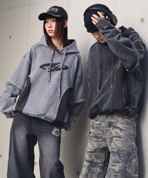 ATMARK（アットマーク）の「《２サイズ展開　/　UNISEX　》メッシュアップリケ　２wayパーカー（パーカー）」