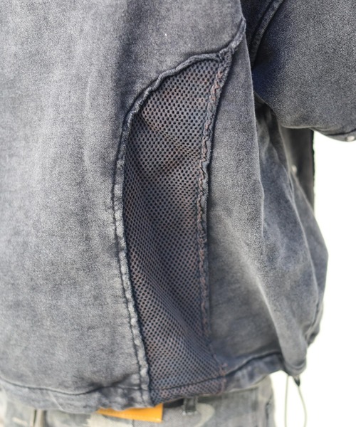 ATMARK（アットマーク）の「《２サイズ展開　/　UNISEX　》メッシュアップリケ　２wayパーカー（パーカー・レディース・ブラック/グレー・L/M）」の22枚目の写真
