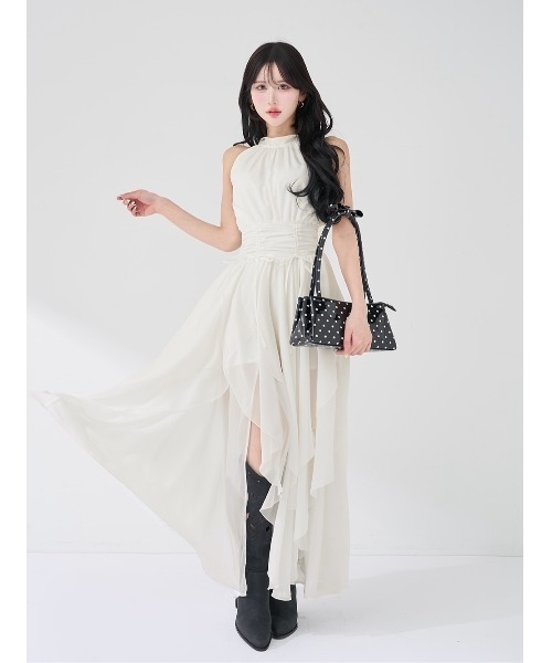 ダーリッチ アメスリギャザーシフォンロングワンピース 新品タグ付き アメスリギャザーシフォンロングワンピース（ワンピース）｜Darich