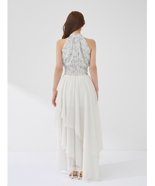 アメスリギャザーシフォンロングワンピース（ワンピース）｜Darich