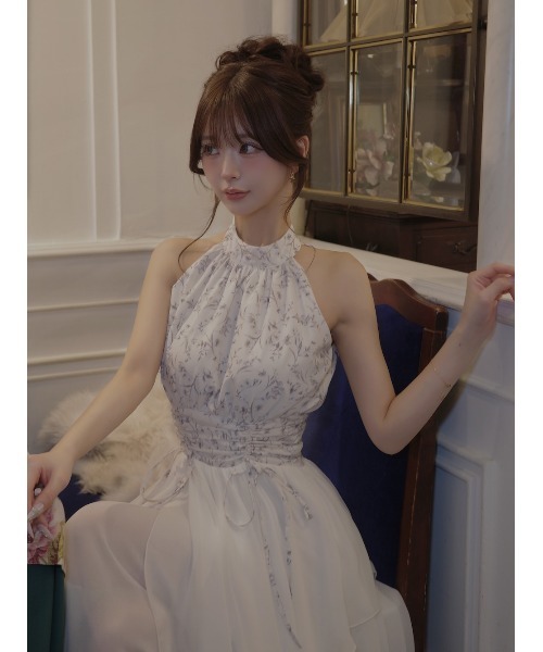 アメスリギャザーシフォンロングワンピース（ワンピース）｜Darich