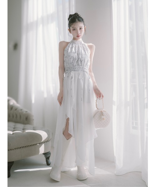 Darich アメスリギャザーシフォンロングワンピース アメスリギャザーシフォンロングワンピース（ワンピース）｜Darich