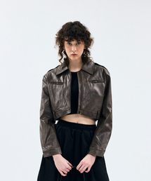 VIVABROWN パデット レザージャケット ブラック VIVABROWN｜ビバブラウンのライダースジャケット通販 - ZOZOTOWN