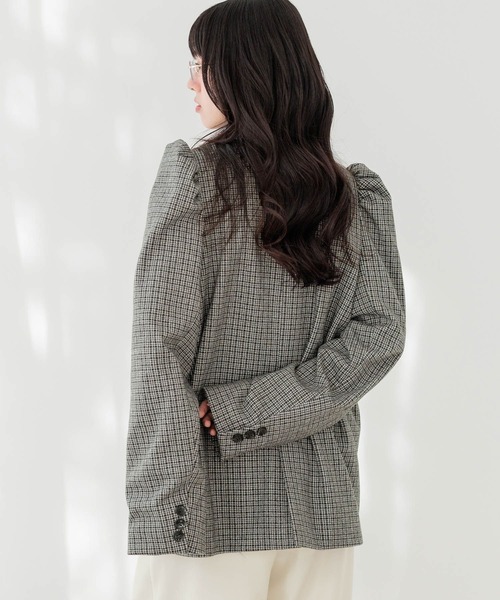 Heather(ヘザー)の「パワショルBIGジャケット 647624(テーラードジャケット・レディース・グレー/グレー系その他/ベージュ・FREE)」の7枚目の写真