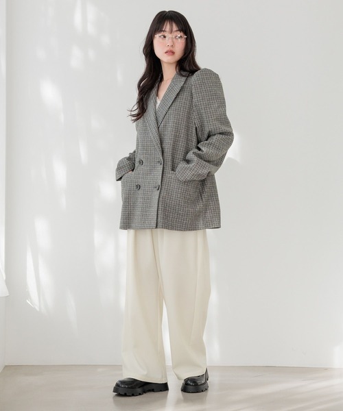 Heather(ヘザー)の「パワショルBIGジャケット 647624(テーラードジャケット・レディース・グレー/グレー系その他/ベージュ・FREE)」の11枚目の写真
