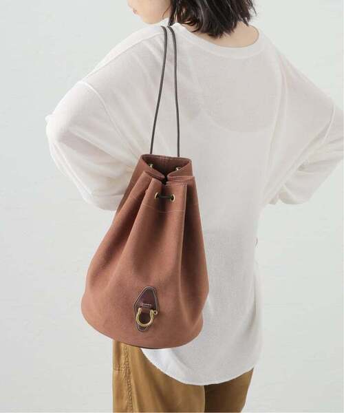 FRAMeWORK（フレームワーク）の「《追加》BRICK/ブリック 別注ULTRA SUEDE FABRIC POOLBAG2（ショルダーバッグ・レディース・ブラウン・FREE）」の20枚目の写真