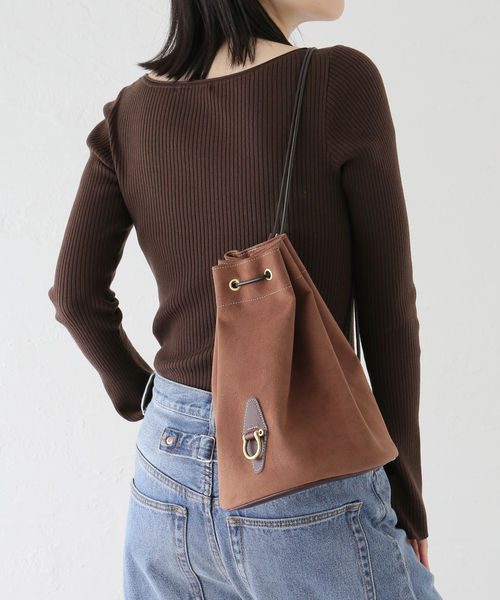 FRAMeWORK（フレームワーク）の「《追加》BRICK/ブリック 別注ULTRA SUEDE FABRIC POOLBAG2（ショルダーバッグ・レディース・ブラウン・FREE）」の22枚目の写真