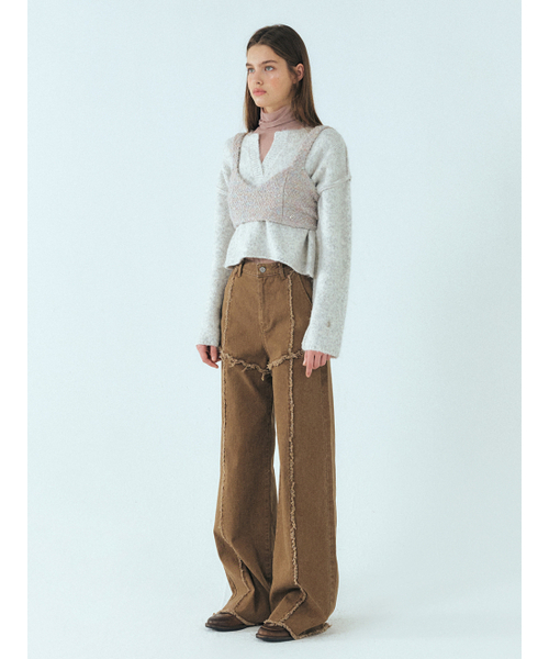 ETMON(エトモン)の「Boucle Tweed Bustier, Light Grey(Tシャツ/カットソー・レディース・その他・FREE)」の5枚目の写真