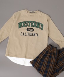 FUNALIVE（ファンアライブ）の「重ね着風 フェイクレイヤードチュニックTシャツ  KIDS（チュニック）」