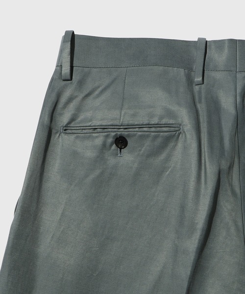 ADAM ET ROPE'（アダムエロペ）の「キュプラコットン ツープリーツスラックス（スラックス・メンズ・ブラック/チャコールグレー・L/M）」の8枚目の写真