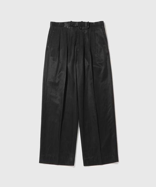 ADAM ET ROPE'(アダムエロペ)の「コットンキュプラ ツープリーツ ワイド スラックス / セットアップ対応(スラックス・メンズ・ブラック/チャコールグレー・L/M)」の16枚目の写真