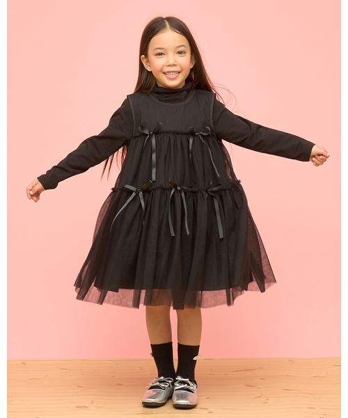 セール】ふんわりチュールティアードワンピース（ワンピース）｜Lycee