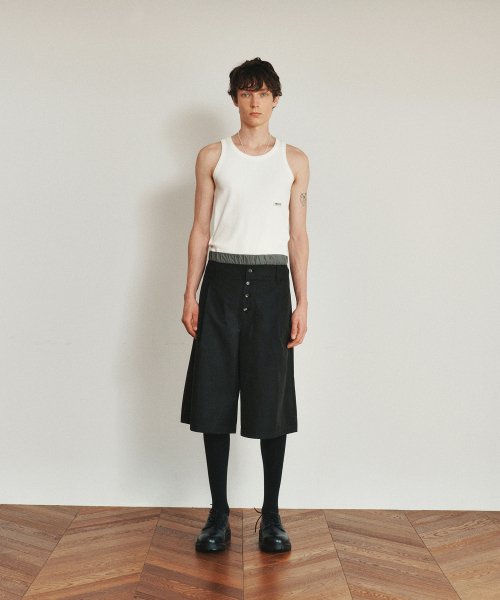 HEUTE(ホイテ)の「HET RIBBED SLIM SLEVELESS TOP (OFF WHITE)(Tシャツ/カットソー・メンズ・その他・M/L)」の2枚目の写真