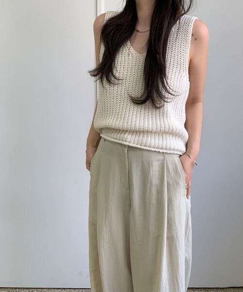 LINGSEOUL(リングソウル)の「hanji blended knit vest-ivory(Tシャツ/カットソー・レディース・その他・FREE)」の6枚目の写真