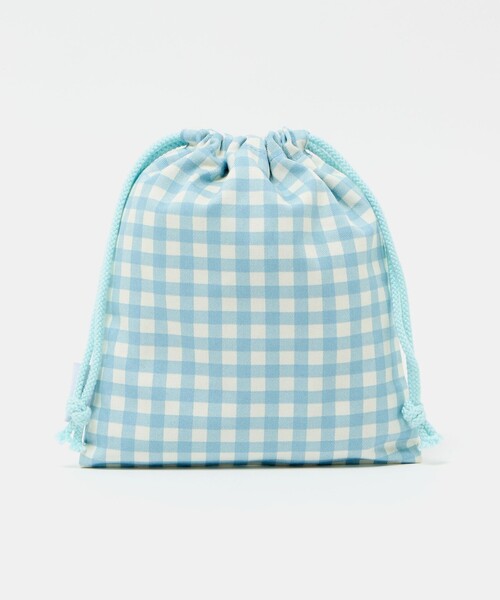 green label relaxing(グリーンレーベルリラクシング)の「巾着バッグ(小)(ギンガム) / キッズ(トートバッグ・キッズ・ライトブルー/ライラック・FREE)」の4枚目の写真